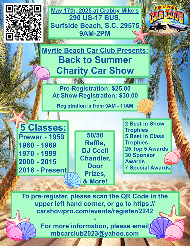 Back to summer charity car show!
